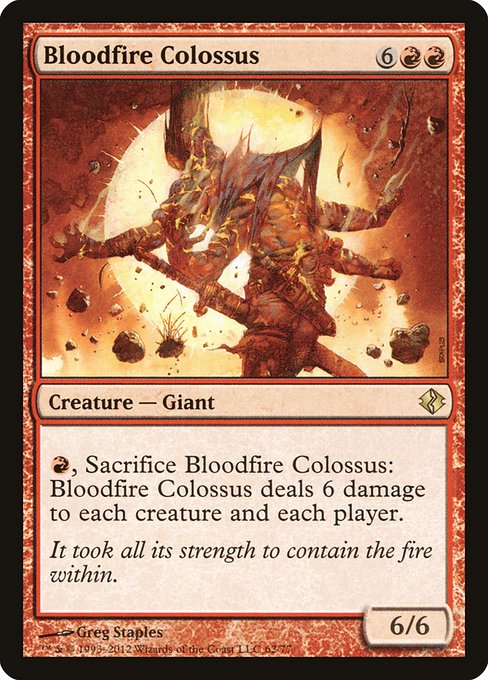 Magic the Gathering Card - Bloodfire Colossus - MTG Circle