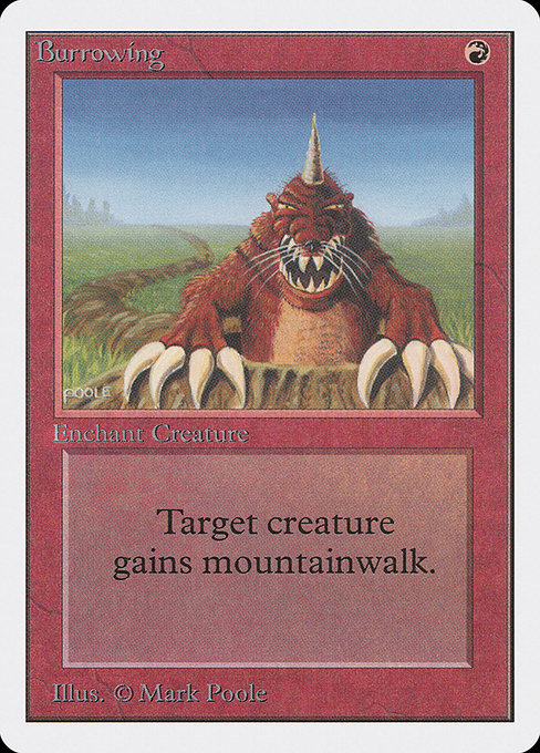 Magic the Gathering Card - Burrowing - MTG Circle