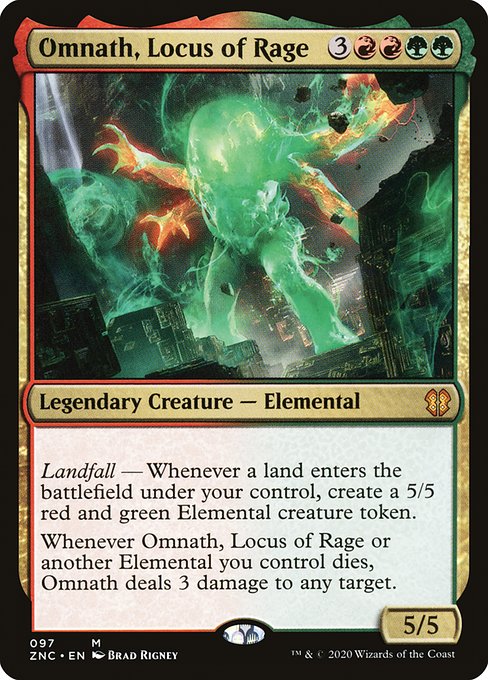 Magic the Gathering Card - Omnath, Locus of Rage - MTG Circle