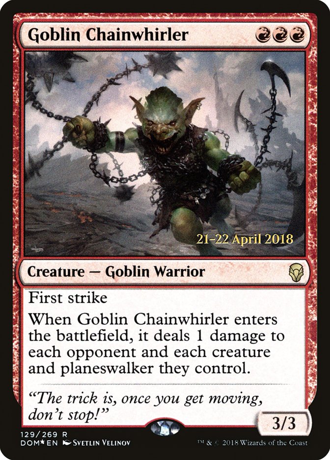 Magic the Gathering Card - Goblin Chainwhirler - MTG Circle
