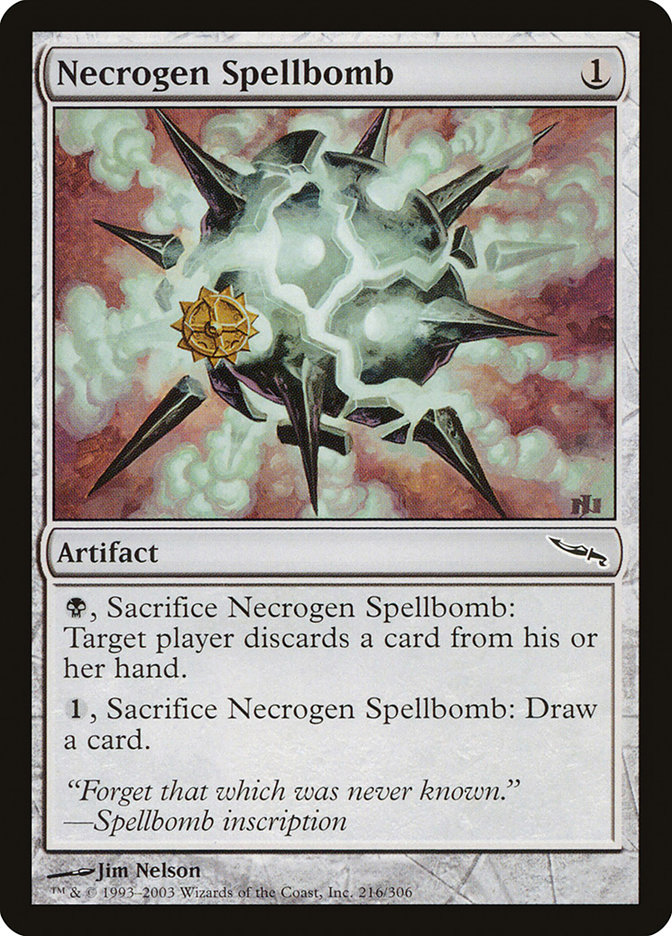 Magic the Gathering Card - Necrogen Spellbomb - MTG Circle