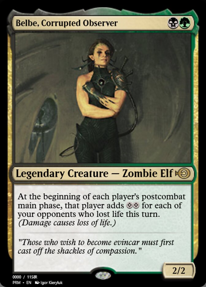 Magic the Gathering Card - Belbe, Corrupted Observer - MTG Circle