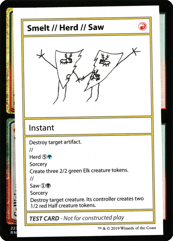 Magic the Gathering Card - Smelt // Herd // Saw - MTG Circle