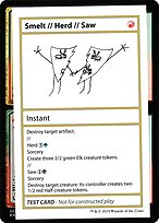 Magic the Gathering Card - Smelt // Herd // Saw - MTG Circle