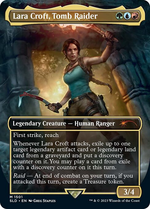 Magic the Gathering Card - Lara Croft, Tomb Raider - MTG Circle