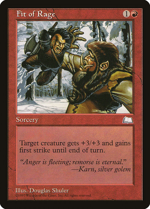 Magic the Gathering Card - Fit of Rage - MTG Circle