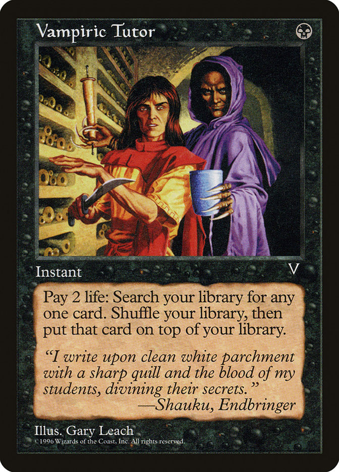 Magic the Gathering Card - Vampiric Tutor - MTG Circle