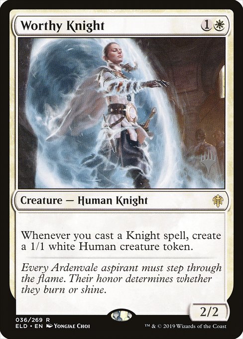 Magic the Gathering Card - Worthy Knight - MTG Circle