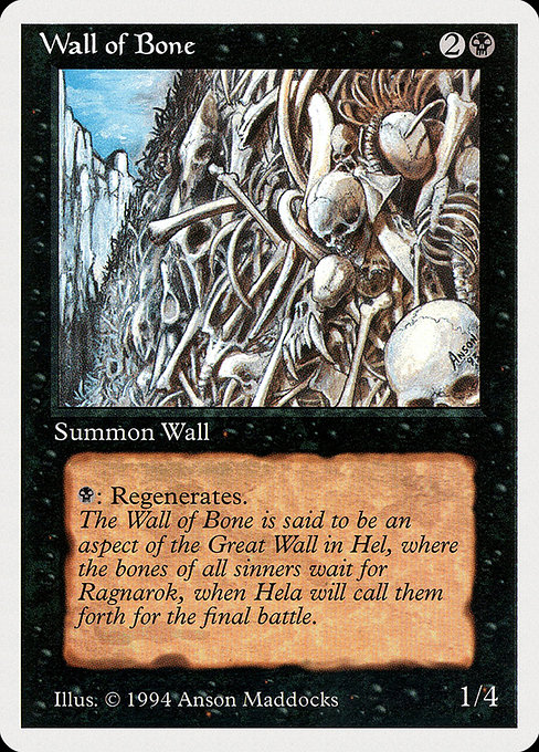 Magic the Gathering Card - Wall of Bone - MTG Circle