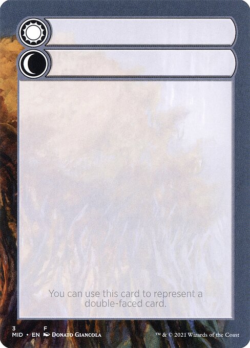 Magic the Gathering Card - Double-Faced Substitute Card - MTG Circle