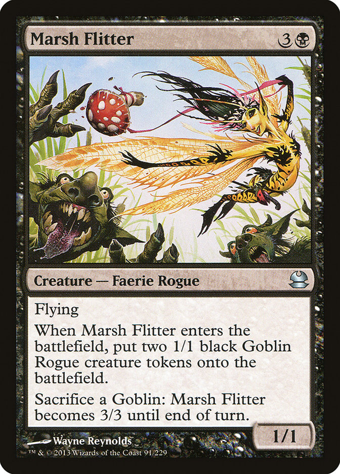 Magic the Gathering Card - Marsh Flitter - MTG Circle