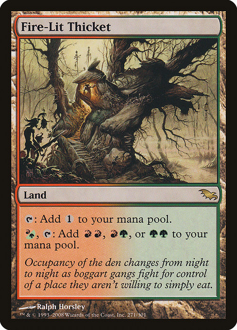 Magic the Gathering Card - Fire-Lit Thicket - MTG Circle