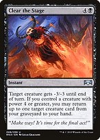 Magic the Gathering Card - Clear the Stage - MTG Circle