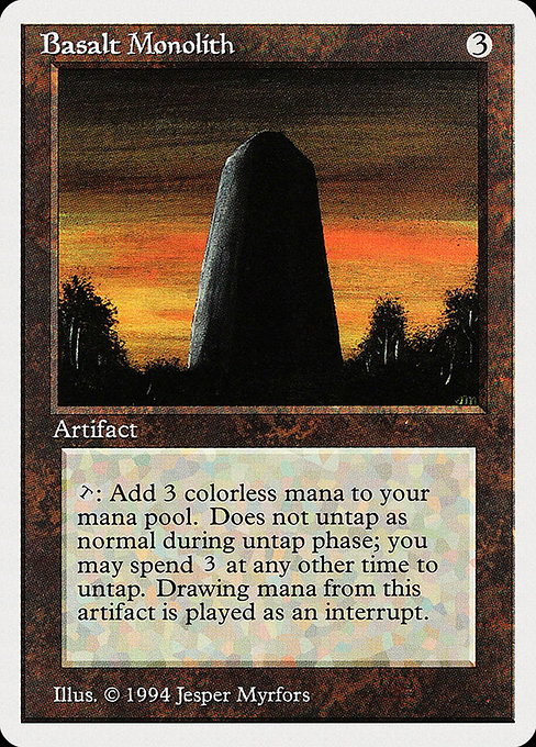 Magic the Gathering Card - Basalt Monolith - MTG Circle
