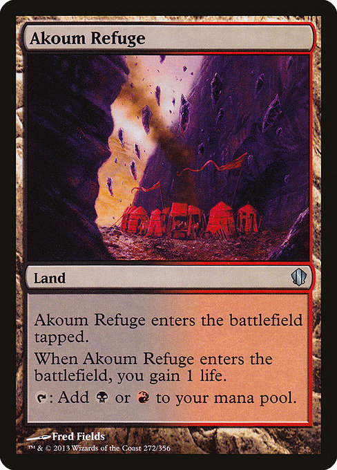 Magic the Gathering Card - Akoum Refuge - MTG Circle
