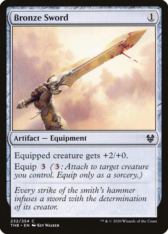 Magic the Gathering Card - Bronze Sword - MTG Circle