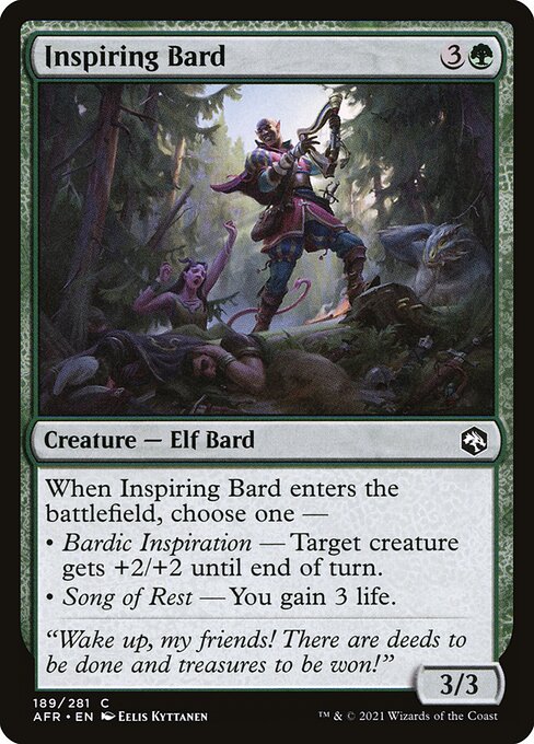 Magic the Gathering Card - Inspiring Bard - MTG Circle