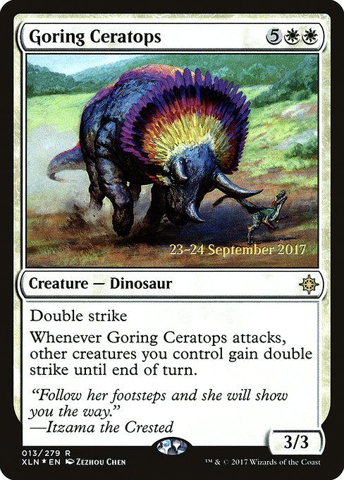 Magic the Gathering Card - Goring Ceratops - MTG Circle