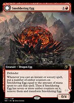 Magic the Gathering Card - Smoldering Egg // Ashmouth Dragon - MTG Circle