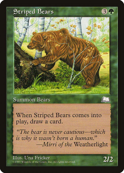 Magic the Gathering Card - Striped Bears - MTG Circle