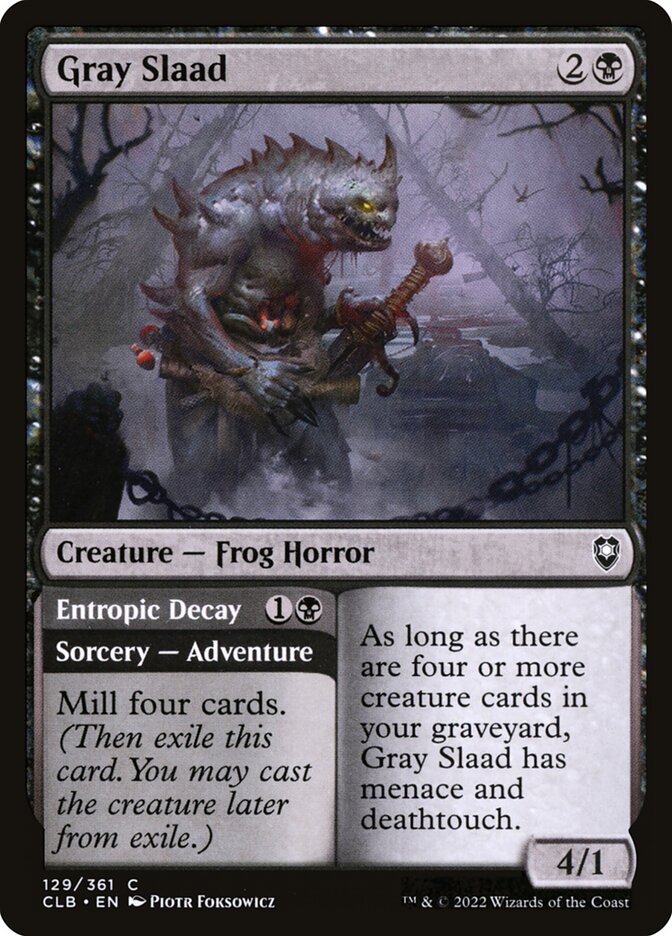 Magic the Gathering Card - Gray Slaad // Entropic Decay - MTG Circle