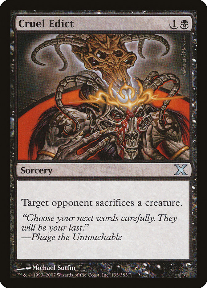Magic the Gathering Card - Cruel Edict - MTG Circle