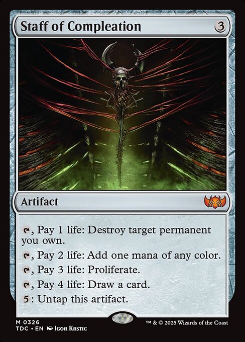 Magic the Gathering Card - Staff of Compleation - MTG Circle