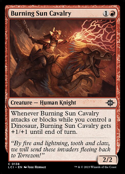 Magic the Gathering Card - Burning Sun Cavalry - MTG Circle