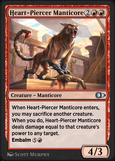 Magic the Gathering Card - Heart-Piercer Manticore - MTG Circle
