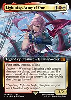 Magic the Gathering Card - Lightning, Army of One - MTG Circle