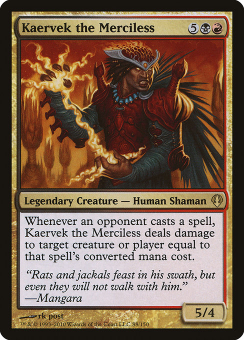 Magic the Gathering Card - Kaervek the Merciless - MTG Circle