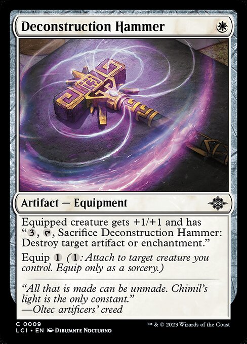 Magic the Gathering Card - Deconstruction Hammer - MTG Circle