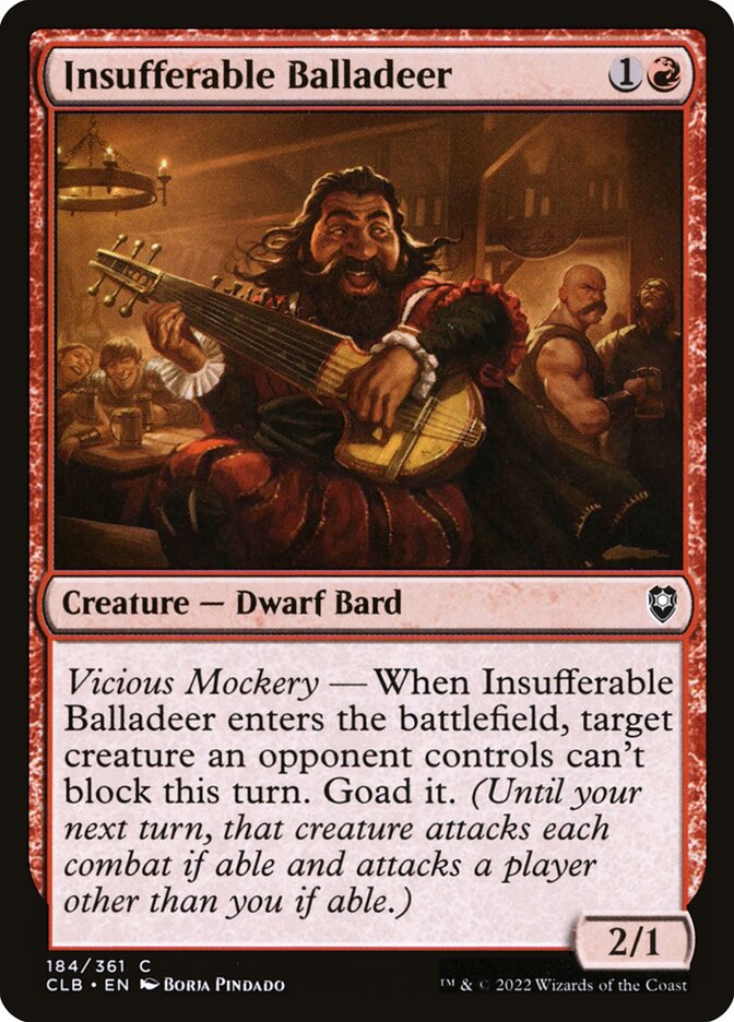 Magic the Gathering Card - Insufferable Balladeer - MTG Circle