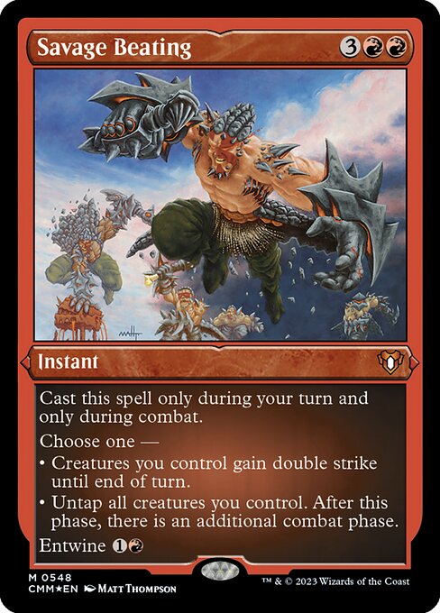 Magic the Gathering Card - Savage Beating - MTG Circle