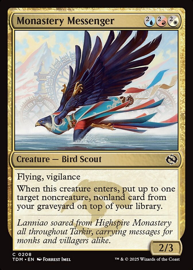 Magic the Gathering Card - Monastery Messenger - MTG Circle