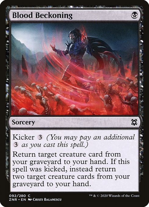 Magic the Gathering Card - Blood Beckoning - MTG Circle