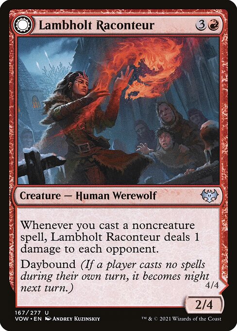 Magic the Gathering Card - Lambholt Raconteur // Lambholt Ravager - MTG Circle