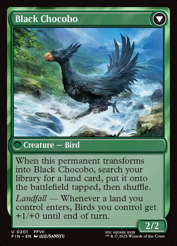 Magic the Gathering Card - Black Chocobo - MTG Circle