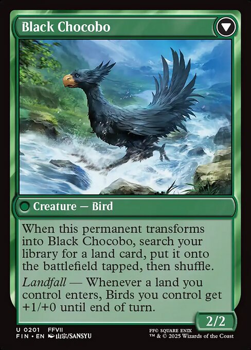 Magic the Gathering Card - Black Chocobo - MTG Circle