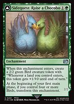 Magic the Gathering Card - Sidequest: Raise a Chocobo // Black Chocobo - MTG Circle