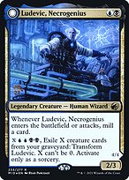 Magic the Gathering Card - Ludevic, Necrogenius // Olag, Ludevic's Hubris - MTG Circle