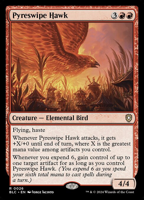 Magic the Gathering Card - Pyreswipe Hawk - MTG Circle