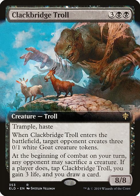 Magic the Gathering Card - Clackbridge Troll - MTG Circle