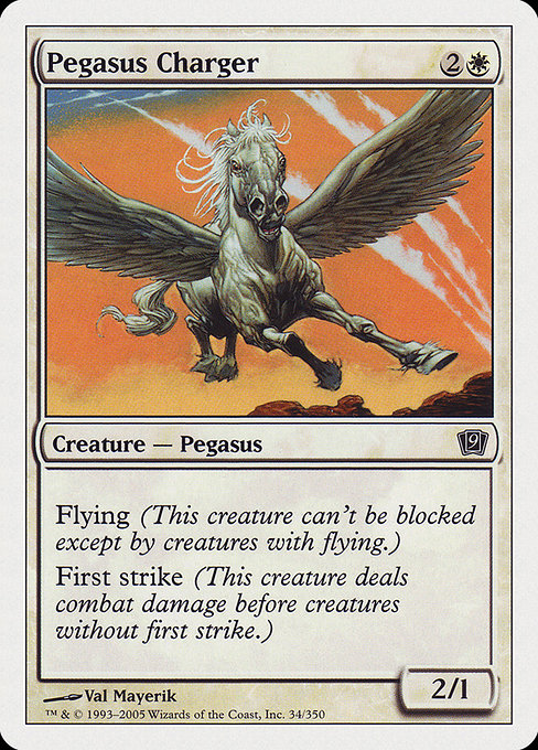 Magic the Gathering Card - Pegasus Charger - MTG Circle