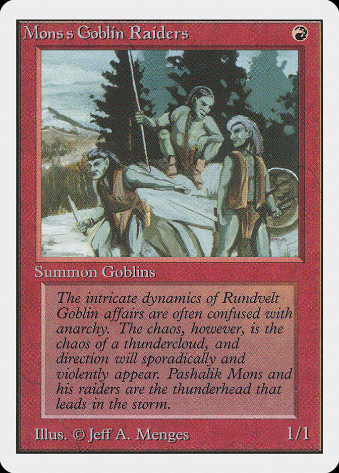 Magic the Gathering Card - Mons's Goblin Raiders - MTG Circle