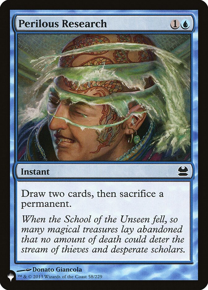 Magic the Gathering Card - Perilous Research - MTG Circle