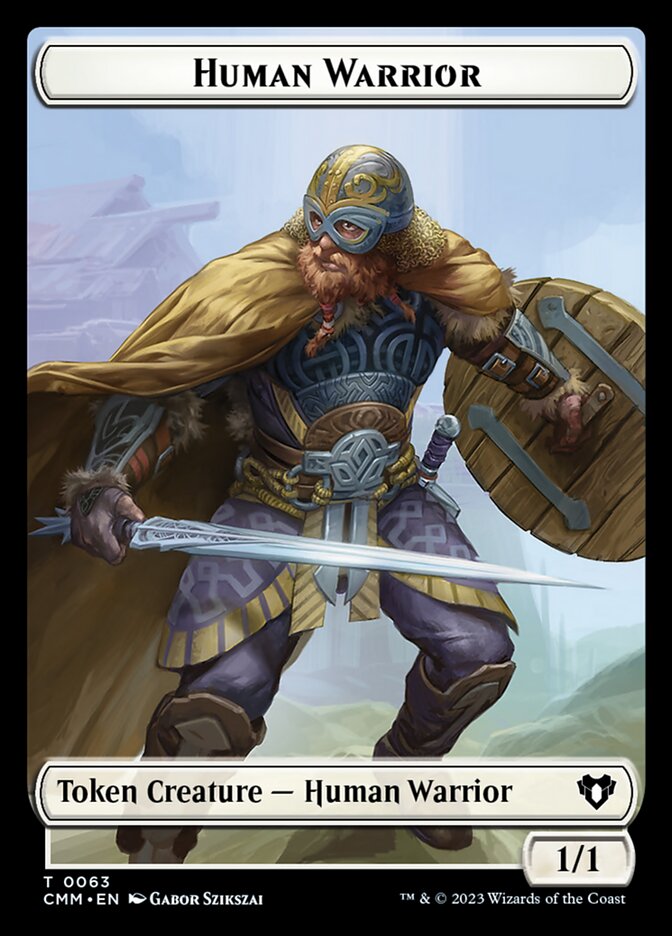 Magic the Gathering Card - Human Warrior - MTG Circle