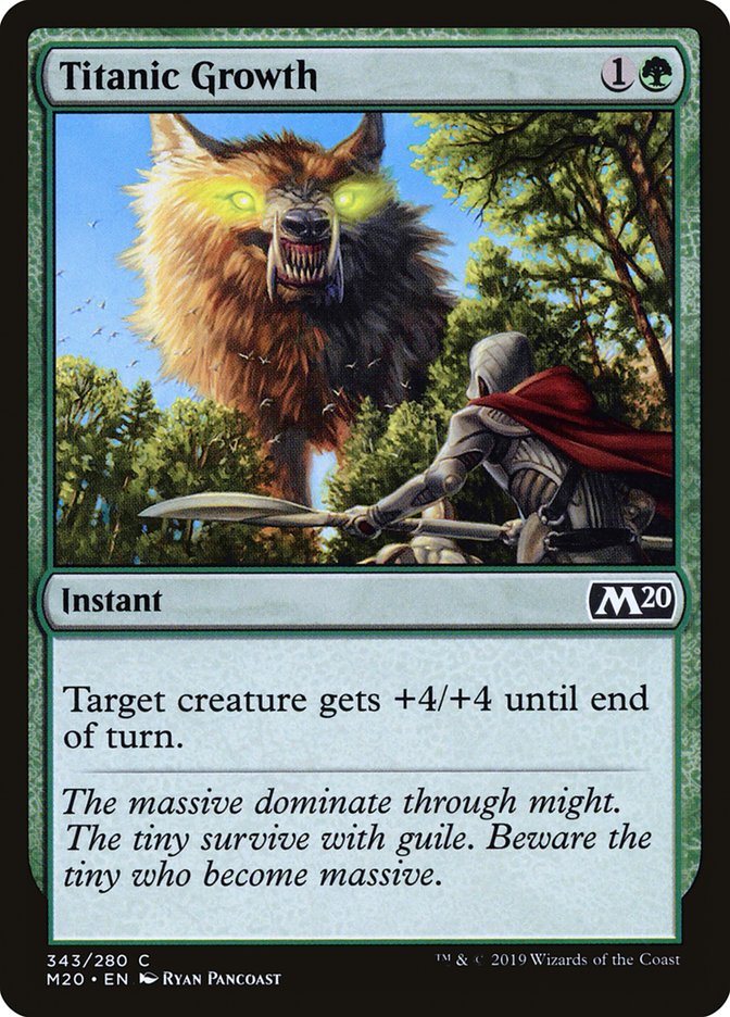 Magic the Gathering Card - Titanic Growth - MTG Circle
