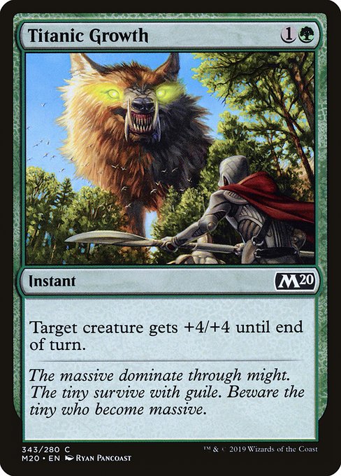 Magic the Gathering Card - Titanic Growth - MTG Circle