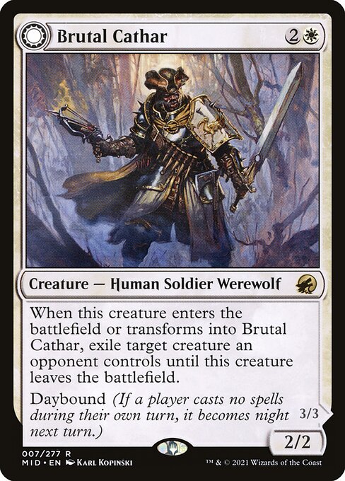 Magic the Gathering Card - Brutal Cathar - MTG Circle